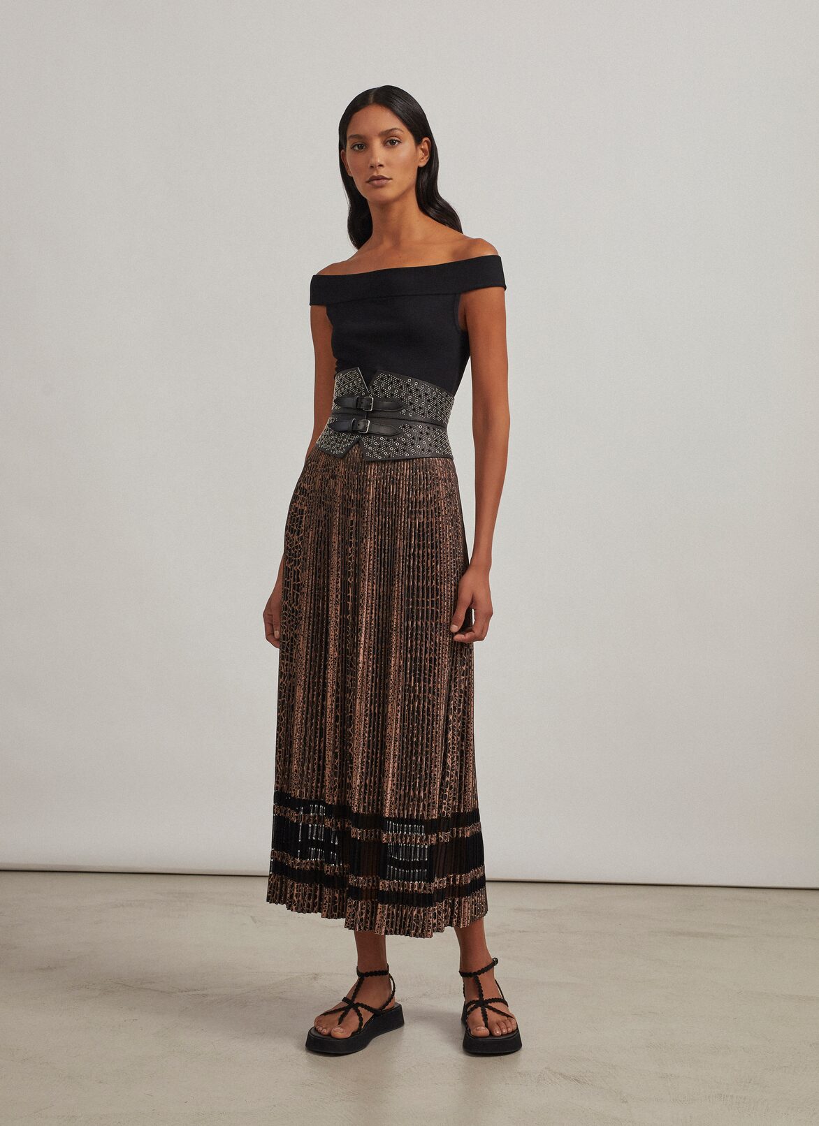 Skirts ALAÏA 블랙/플레시 컬러드 SKIRTS